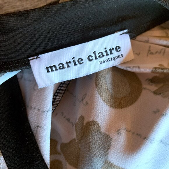 MARIE CLAIRE - Abstract Black and White Sleeveless Dress - XL - Picture 10 of 12